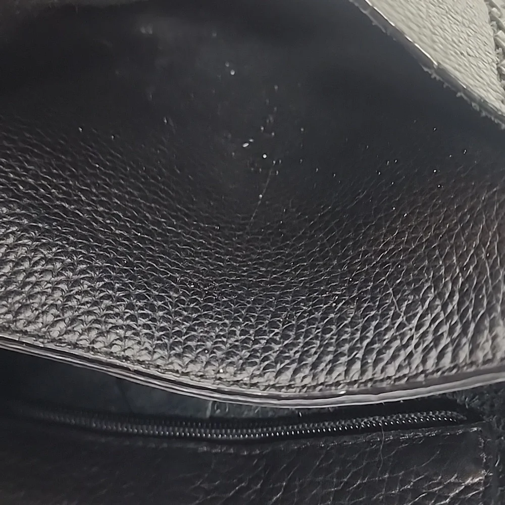 Rebecca Minkoff Textured Black Leather Unisex Crossbody Messenger SaddleBag - Picture 5 of 11